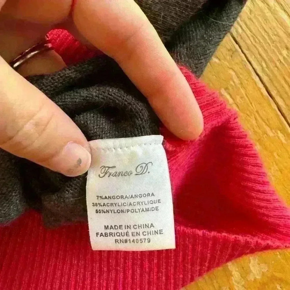 Franco D. Cozy Knit Sweater, Angora, Size Small - Picture 7 of 7